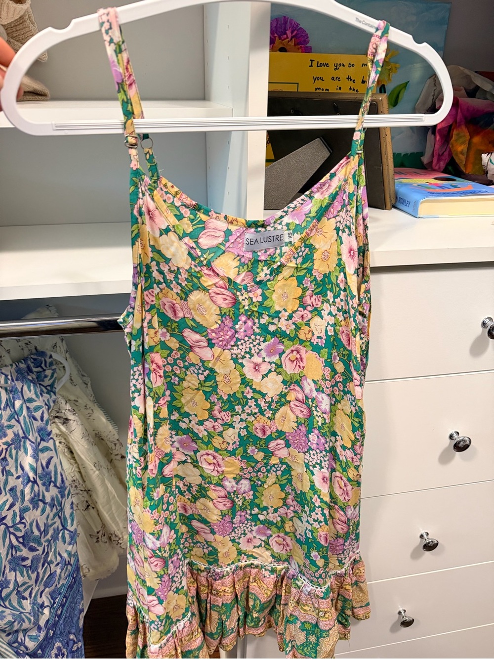 Sea Lustre Green Floral Mini Dress